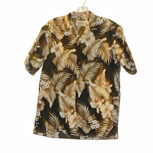 Royal‎ Creations Men's Hawaiian Shirt XXL Hibiscus & Palms Size Med